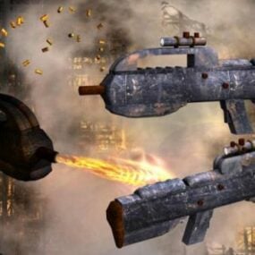 Pistola Halo de ciencia ficción modelo 3d