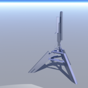 Modelo 3D do gadget futurista Halo Keyship