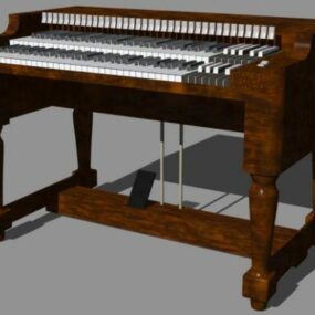 Mô hình 3d nhạc cụ đàn organ Hammond