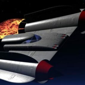 Klingon futuristisch ruimtevaartuig 3D-model
