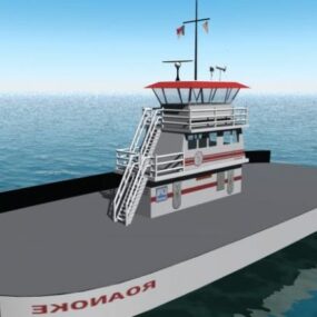 Sea Ferry Transport 3d-modell