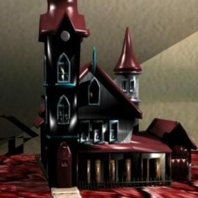 3D model strašidelného domu
