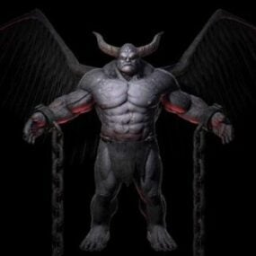 3D модель персонажа тяжелого демона-монстра
