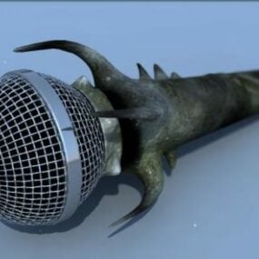 3д модель рок-микрофона для хэви-метал группы