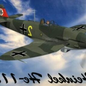 老式飞机 Heinkel He112 3d模型