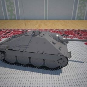 Modelo 3d do tanque Hetzer alemão