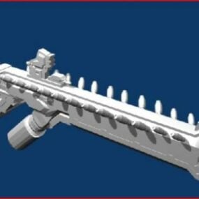 Modelo 3D de arma de rifle motorizada