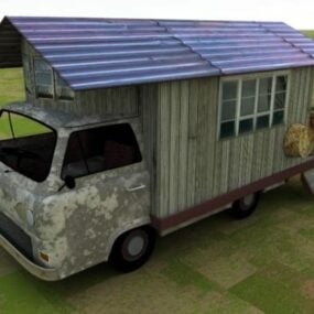 Old Camper Truck 3d model