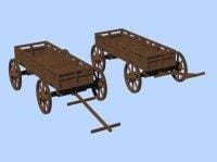 木材农场马车3d模型