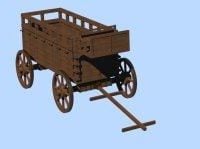 Antikes 3D-Modell des Wagens