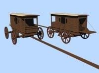 Medeltida Wagon Cart 3d-modell