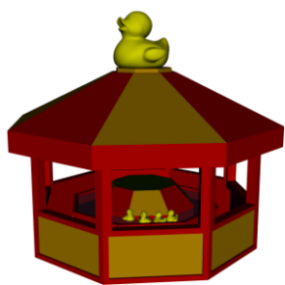 Pavilion Toy With Duck 3d model