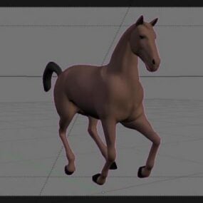 3д модель животного галопа лошади