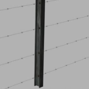 Hot Wire Fence 3d-modell
