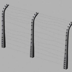 Hot Wire Aushwitz Fence 3d model