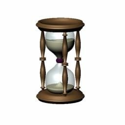 3д модель антикварных часов "Песочные часы"