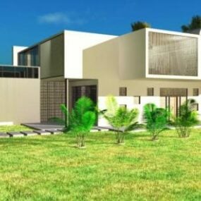 House Building Contemporary Style 3d model