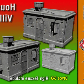 Middeleeuws huisvilla 3D-model