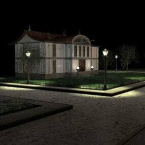 Country House Roof Style 3D-malli
