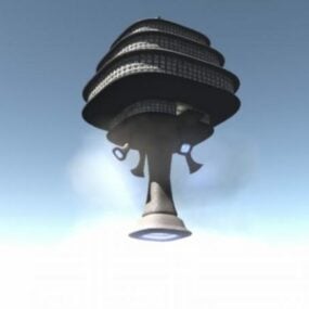 Hover Station Spaceship 3d model