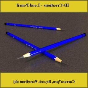 3д модель синих карандашей