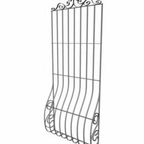 Modello 3d di recinzione barricata