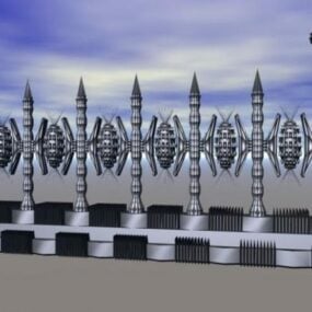 Gaming Fence 3d model