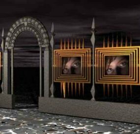 Gate Wrought Iron Style 3d model