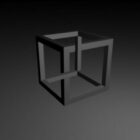 Forma abstracta de cubo imposible