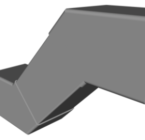 Průmyslová ocelová potrubní vana 3D model