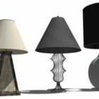 Conjunto de lámpara de mesa moderna interior