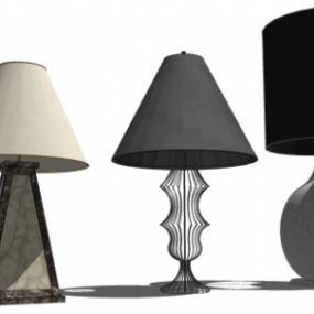 Conjunto de lámpara de mesa moderna interior modelo 3d