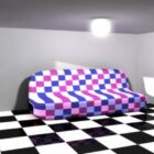 Mobili per divani semplici interni con luce