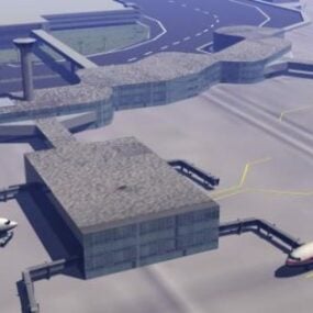 International Airport Station 3d-modell