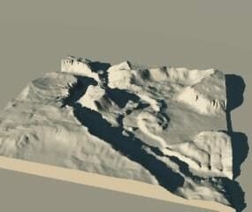 ジャックス・ジャーニー山の風景3Dモデル