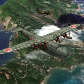 Japans WO2-vliegtuig H8k 3D-model