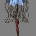 Медуза с длинным хвостом