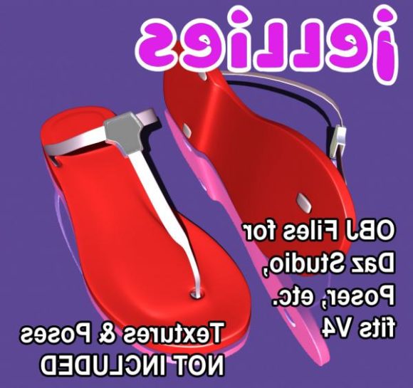 Red Slip Sandals Fashion Free 3d Model - .Obj - Open3dModel