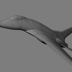 Lowpoly Jet Avcı Uçağı Konsepti 3D modeli