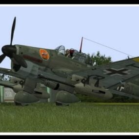 Ju87 Fighter Aircraft 3d model
