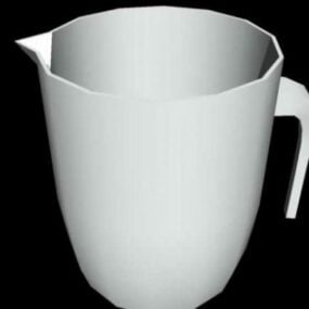 Porcelain Jug Cup And Tray 3d model