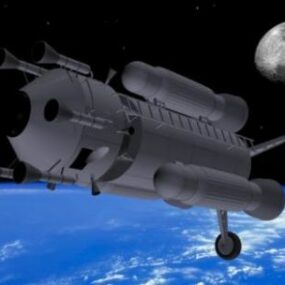 Futuristický 3D model kosmické lodi Junk