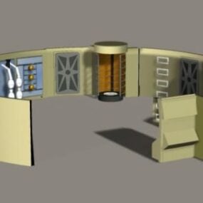 3D model vnitřního prostoru kosmické lodi Odyssey