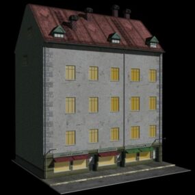 نموذج مبنى فيكتوريا القديم ثلاثي الأبعاد