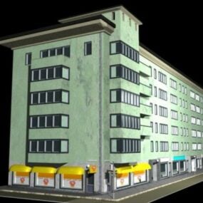 Modelo 3D do edifício da estação da cidade