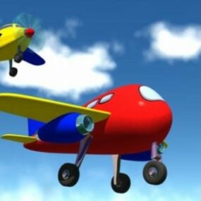 Plastic Plane Kid Toy 3d model