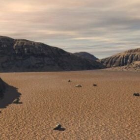 Scifi Desert Landscape 3d model