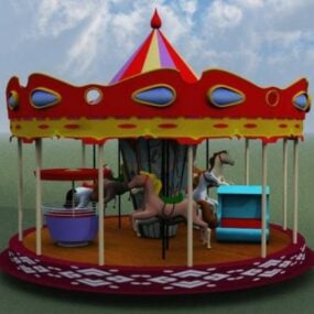 Carrousel d'aire de jeux modèle 3D