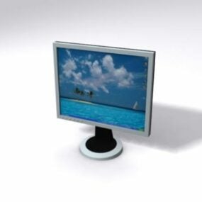 3D model s plochou obrazovkou LCD