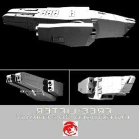 Steam Futuristic Spaceship 3d model